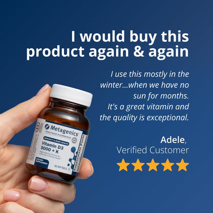Vitamin D3 5000 + K, 60 Softgels