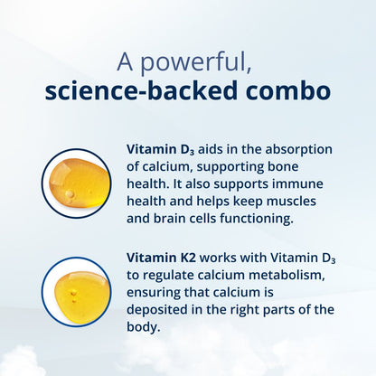 Vitamin D3 5000 + K, 60 Softgels