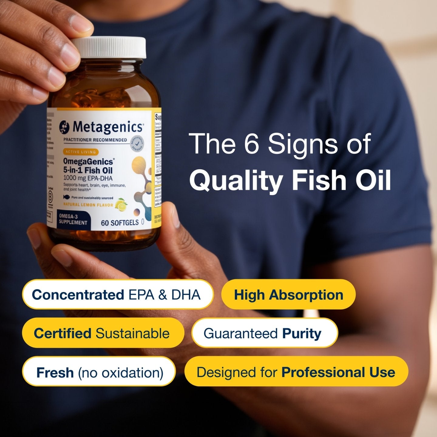 OmegaGenics® 5-in-1 Fish Oil 1000 mg EPA-DHA